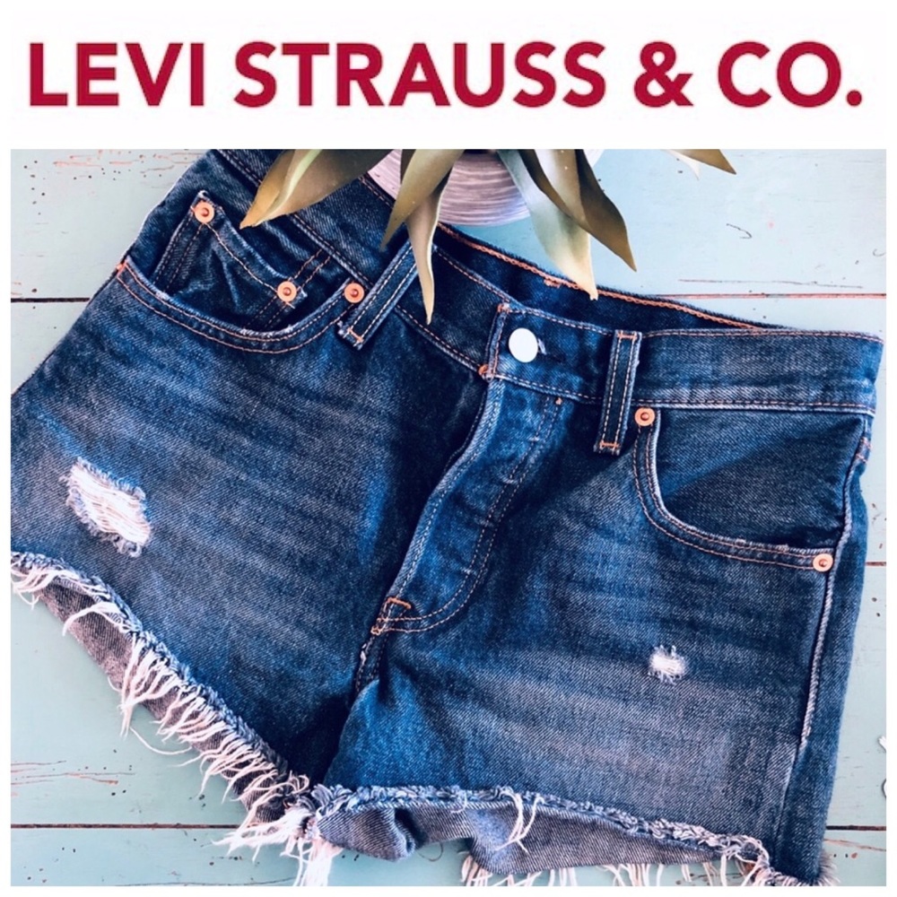LEVI’S 501 Raw Hem Button Fly Shorts